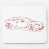 Maz RX8 2003 Skizze Mousepad (Vorne)