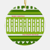 MAZ Striped Ribbed Knitting Pattern 079 Christmas  Keramik Ornament (Vorne)