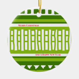 MAZ Striped Ribbed Knitting Pattern 079 Christmas Keramik Ornament