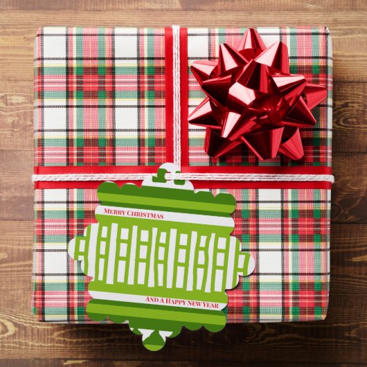 MAZ Striped Ribbed Knitting Pattern 079 Christmas Ornament Karte (Insitu (Geschenk))