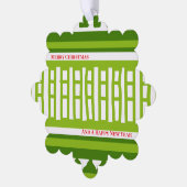 MAZ Striped Ribbed Knitting Pattern 079 Christmas  Ornament Karte (Linke Ecke)