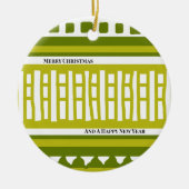 MAZ Striped Ribbed Knitting Pattern 081 Christmas Keramik Ornament (Vorne)