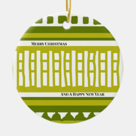 MAZ Striped Ribbed Knitting Pattern 081 Christmas Keramik Ornament