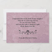 Mazal Tov Herzlichen Glückwunsch Geburt der Baby G Mitteilungskarte (Rückseite)