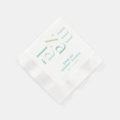 Mazal Tov Herzlichen Glückwunsch Modern Green Hebr Serviette (Ecke)