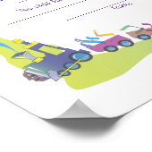 Mazal Tov Jüdisches Geburtszeugnis Poster (Ecke)