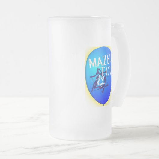 Mazal Tov Mattglas Bierglas (VorderseiteRechts)