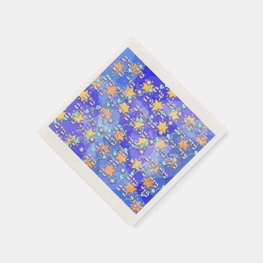 Mazal Tov und Siman Tov Servietten (Ecke)