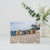 Mazatlán Mexico Logo Stadt Postkarte (Stehend Vorderseite)