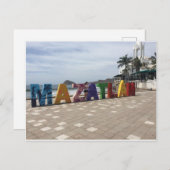 Mazatlán Mexico Logo Stadt Postkarte (Vorne/Hinten)