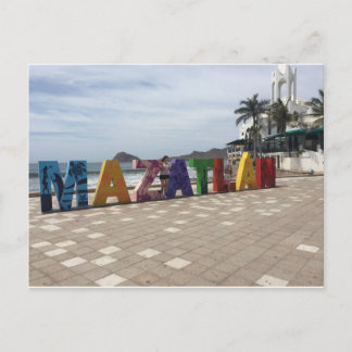 Mazatlán Mexico Logo Stadt Postkarte
