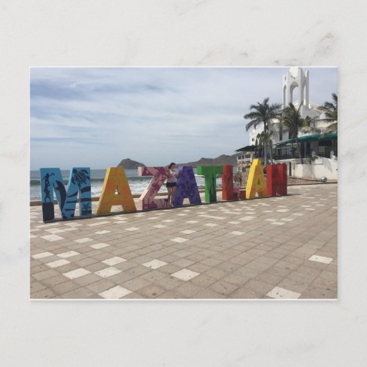 Mazatlán Mexico Logo Stadt Postkarte (Vorderseite)