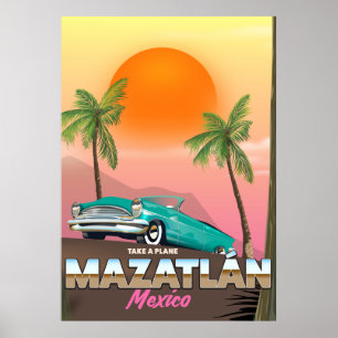 Mazatlán Mexico Reiseplakat Poster