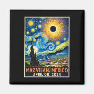 Mazatlan Mexico Total Solar Eclipse 2024 Starry Ni Magnet