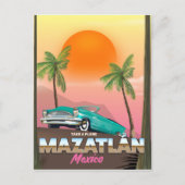 Mazatlán Mexiko Reiseplakat Postkarte (Vorderseite)