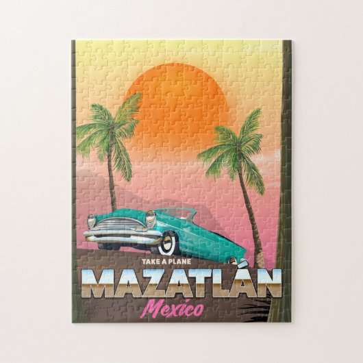 Mazatlán Mexiko Reiseplakat Puzzle (Vertikal)