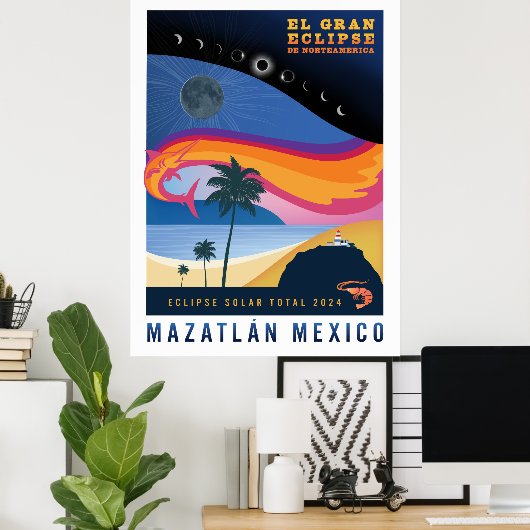 Mazatlan Solar Eclipse Poster (Heimbüro)