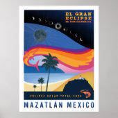 Mazatlan Solar Eclipse Poster (Vorne)