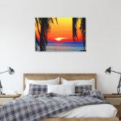 Mazatlan Sunset Watercolor Leinwanddruck (Insitu (Schlafzimmer))