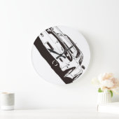 MAZDA FD3S RX-7 (リア)線画イラスト 壁掛け時計 GROßE WANDUHR (Zuhause)