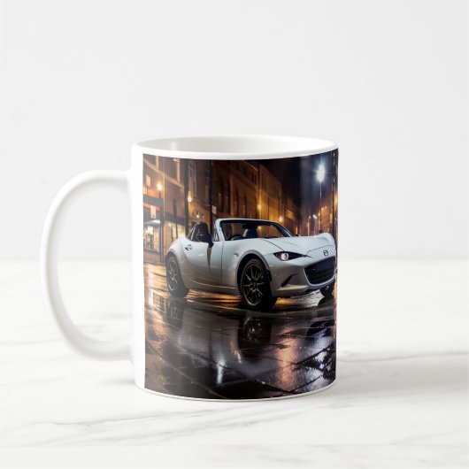 Mazda MX5 Miata ND Gen 4 Snowflake White Pearl Mu Kaffeetasse (Links)