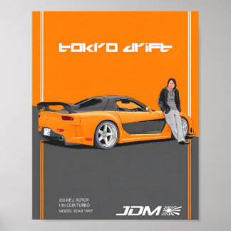 Mazda RX-7 FD3S 2-Rotor Spezifikationen Poster