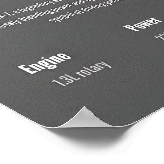 Mazda RX-7 FD Classic JDM Sports Poster (Ecke)