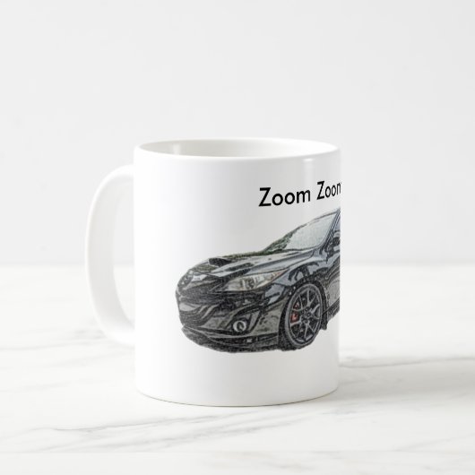 mazdaspeed3 Turbo schnelles Auto Mazda Kaffeetasse (Vorderseite Links)