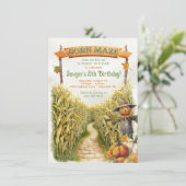 Maze Fall Geburtstagspartei Einladung (Stehend Vorderseite)