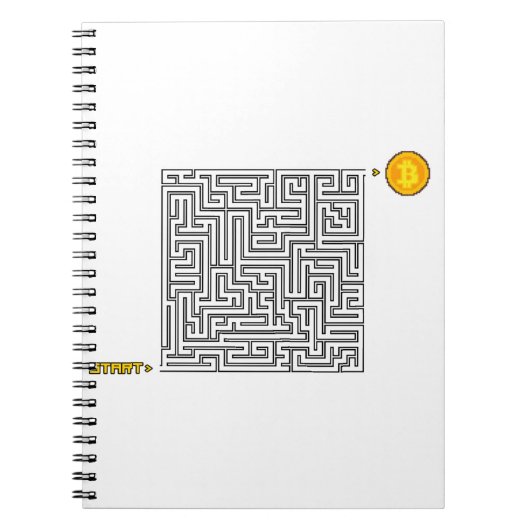 Maze labyrinth Start bitcoin Lösung nicht Notizblock (Vorderseite)