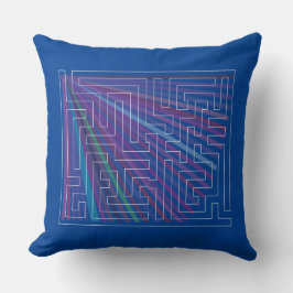 Maze mit farbigem Hintergrund Kissen