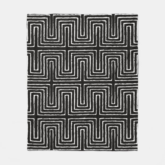 Maze Mudcloth Fleece Blanket (Vorderseite)