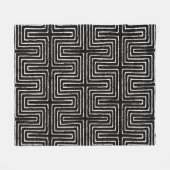 Maze Mudcloth Fleece Blanket (Vorderseite (Horizontal))