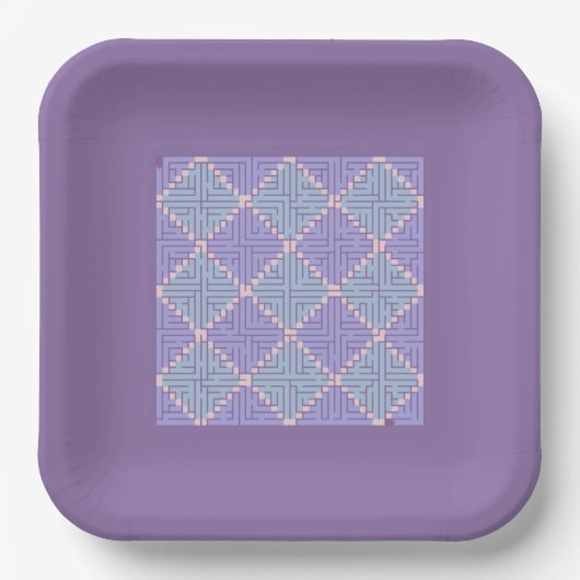 Maze Patchwork Pappteller (Vorderseite)