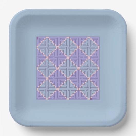 Maze Patchwork Pappteller (Vorderseite)
