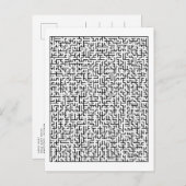 Maze Postkarte (Vorne/Hinten)
