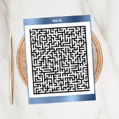 Maze Puzzle 20 Blue | Aktivitätskarten Postkarte