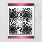 Maze Puzzle 24 Red | Aktionskarten Postkarte (Vorderseite)