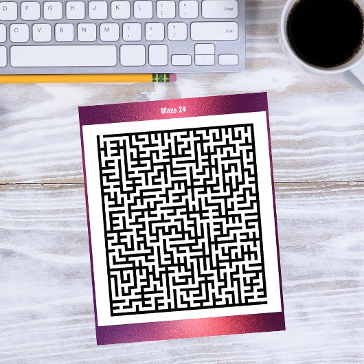 Maze Puzzle 24 Red | Aktionskarten Postkarte