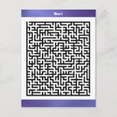 Maze Puzzle Zwei Lila | Aktivitätskarten Postkarte (Vorderseite)