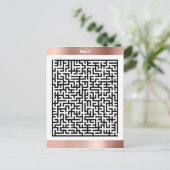 Maze Puzzle Zwölf Kupfer | Aktionskarten Postkarte (Stehend Vorderseite)