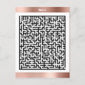 Maze Puzzle Zwölf Kupfer | Aktionskarten Postkarte (Vorderseite)