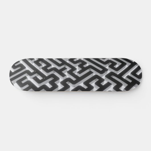 Maze Silver Black Skateboard (Horizontal)