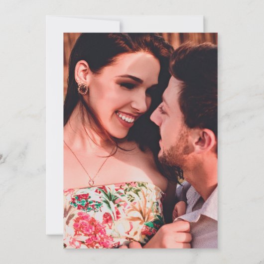 Maze Typografy Foto Save the Date Ankündigung (Rückseite)