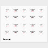 Maze Typografy Wedding Monogram Vielen Dank Herz-Aufkleber (Blatt)