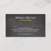 MAZE ZEICHNEND in WEISS auf SCHWARZCHALKBOARD Visitenkarte (Rückseite)