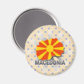 Mazedonien Flag Map 2.0 Magnet (Vorderseite/Rückseite)