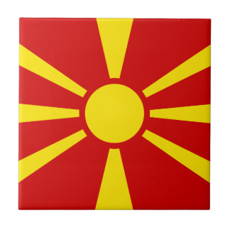 Mazedonien-Flagge Fliese