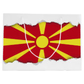 Mazedonien-Flagge Große Geschenktüte (Rückseite)