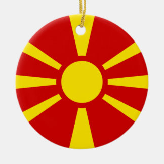 Mazedonien-Flagge Keramik Ornament